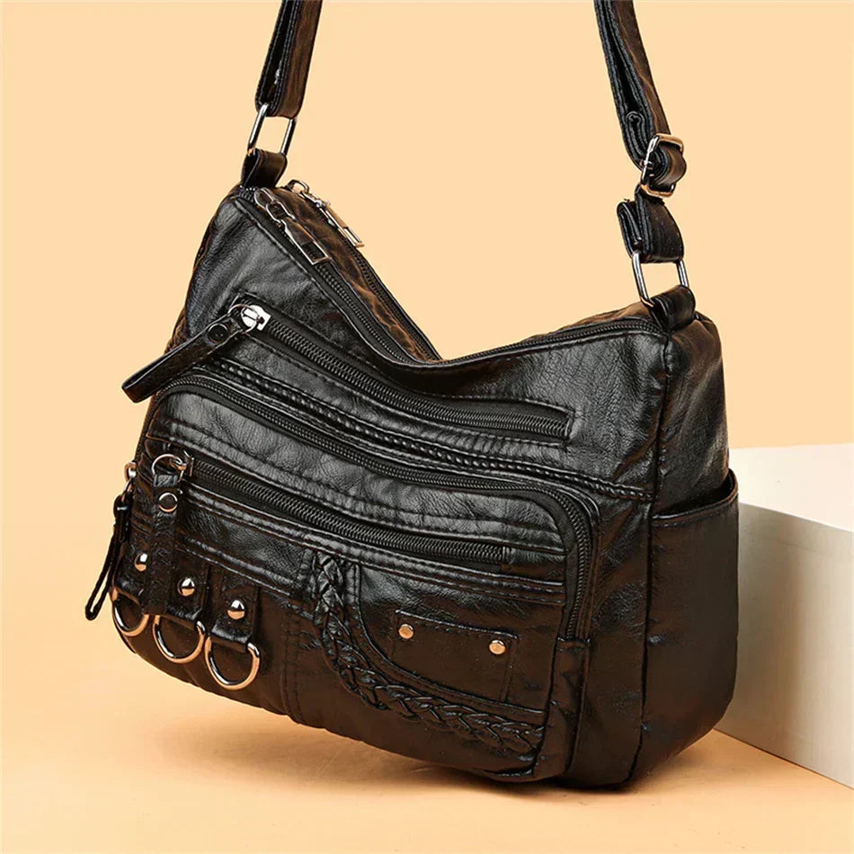 Olivia – Eleganti Schultertasche im Vintage-Stil