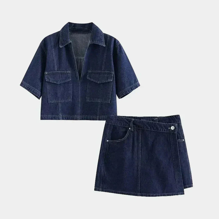 Julie – Jeans-Set mit V-Usschnitt
