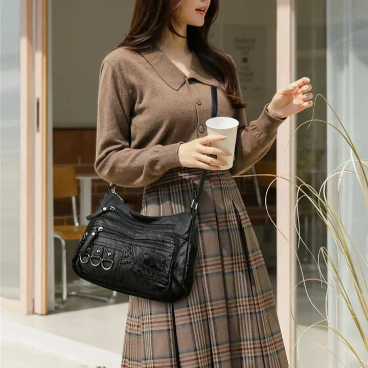 Olivia – Eleganti Schultertasche im Vintage-Stil