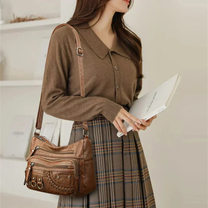Olivia – Eleganti Schultertasche im Vintage-Stil