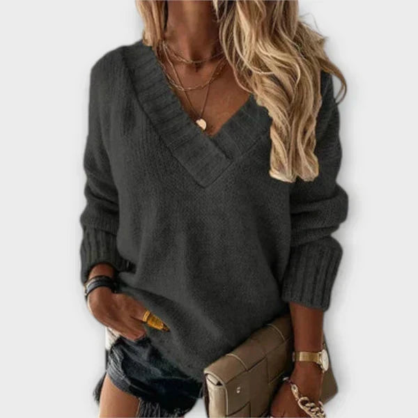 Carolina – Bequemer Pullover mit V-Ausschnitt