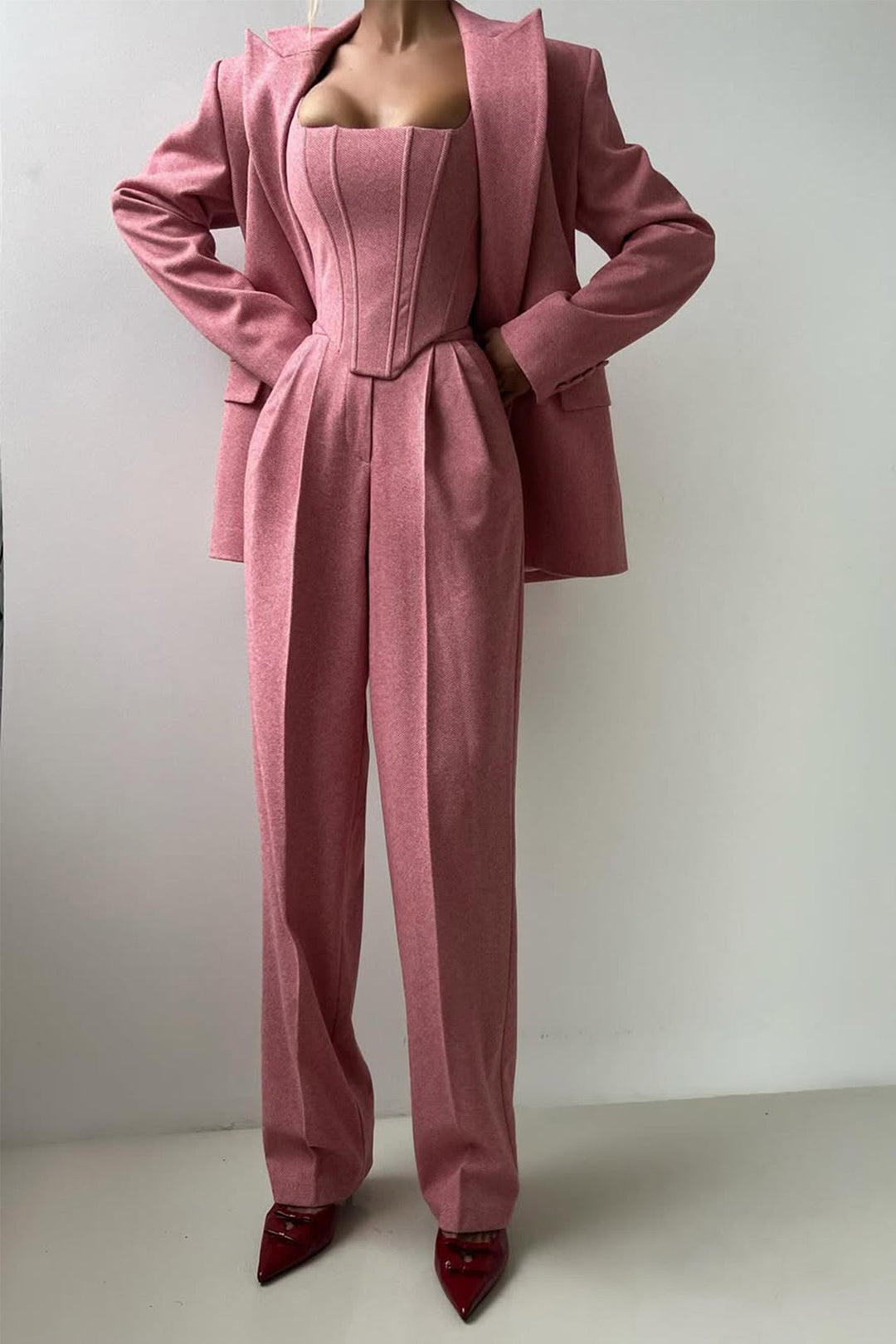 Grace – Dreiteiligs Set mit zweireihigem Blazer
