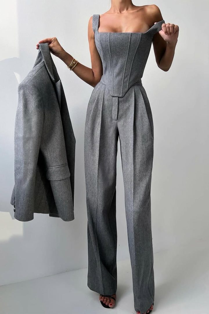 Grace – Dreiteiligs Set mit zweireihigem Blazer