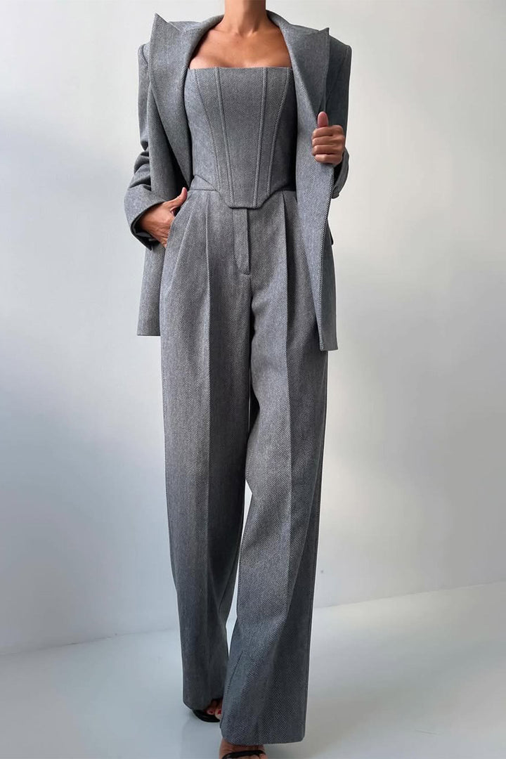 Grace – Dreiteiligs Set mit zweireihigem Blazer