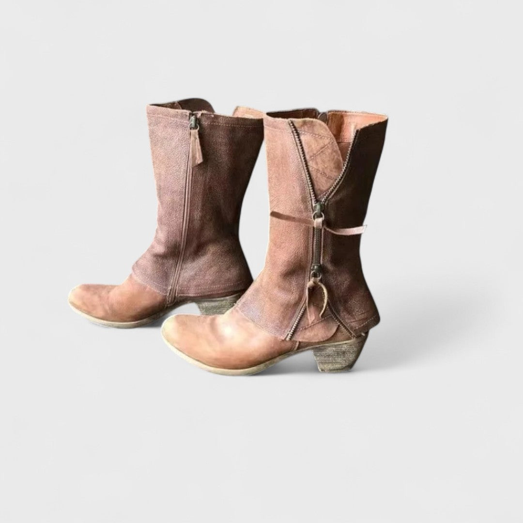 Alma - Vintage-Stiefel bis zur Wadenmitte