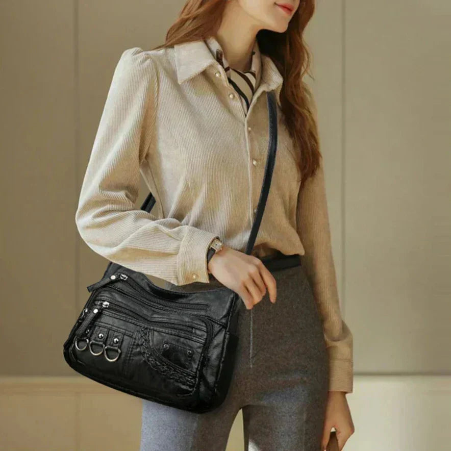 Olivia – Eleganti Schultertasche im Vintage-Stil
