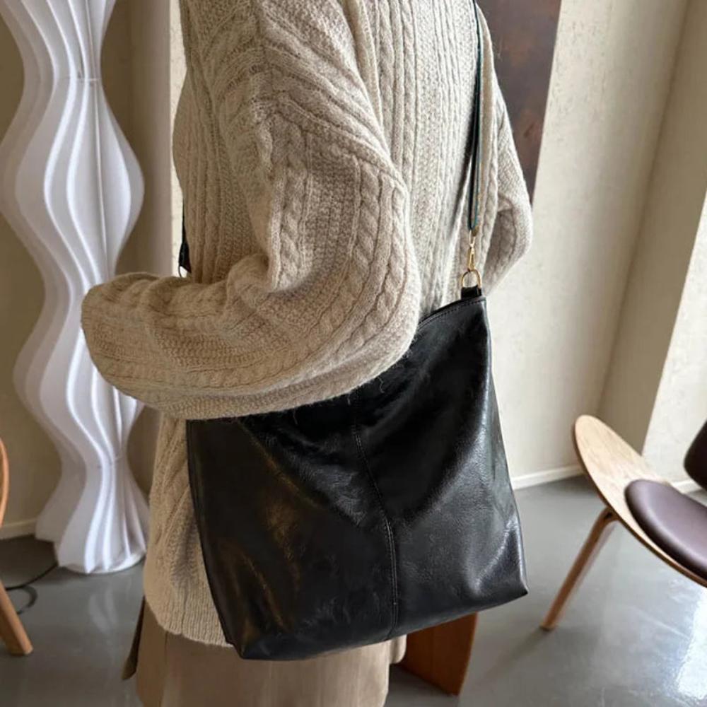 Linda – Vintage-Charm-Läder-Schultertäsch