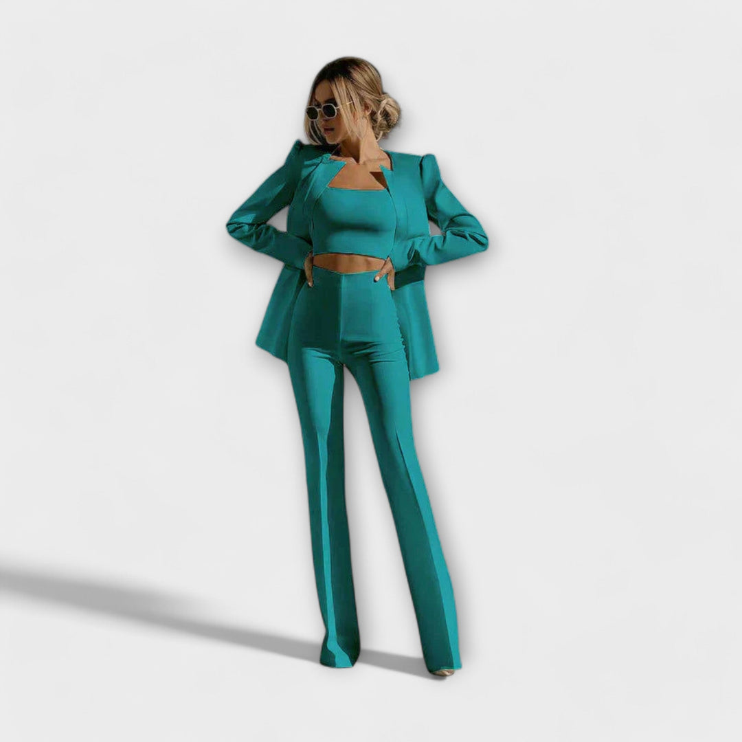 Selina – Stylischs 3-teiligs Set (Blazer, Top, Hose)