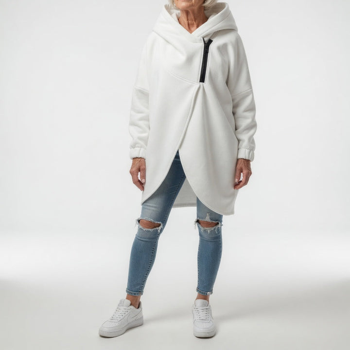 Doriane™ – Chuschlige asymmetrisch gschnitte Zip-Sweatjacke im Urban-Style