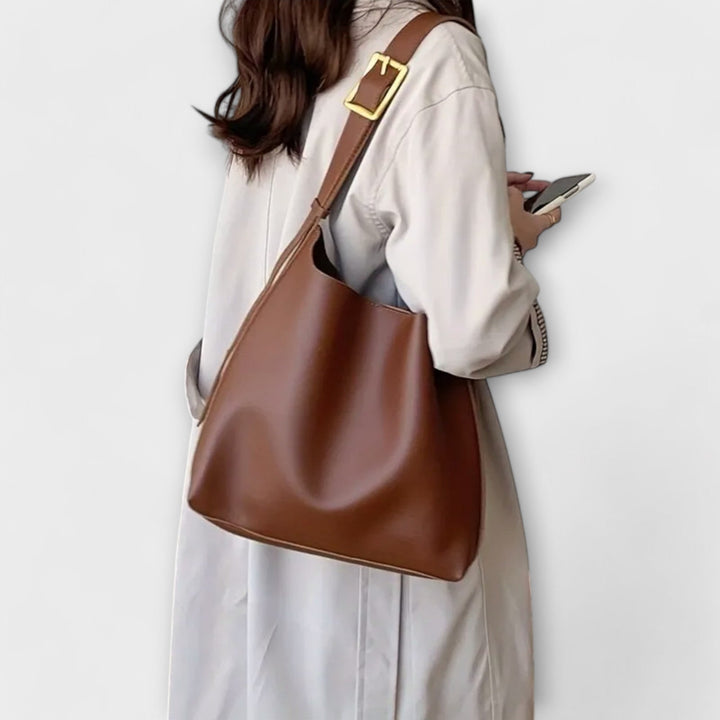 Cécile. – Eleganti Leder-Handtasche