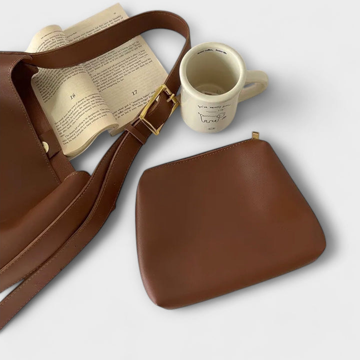 Cécile. – Eleganti Leder-Handtasche