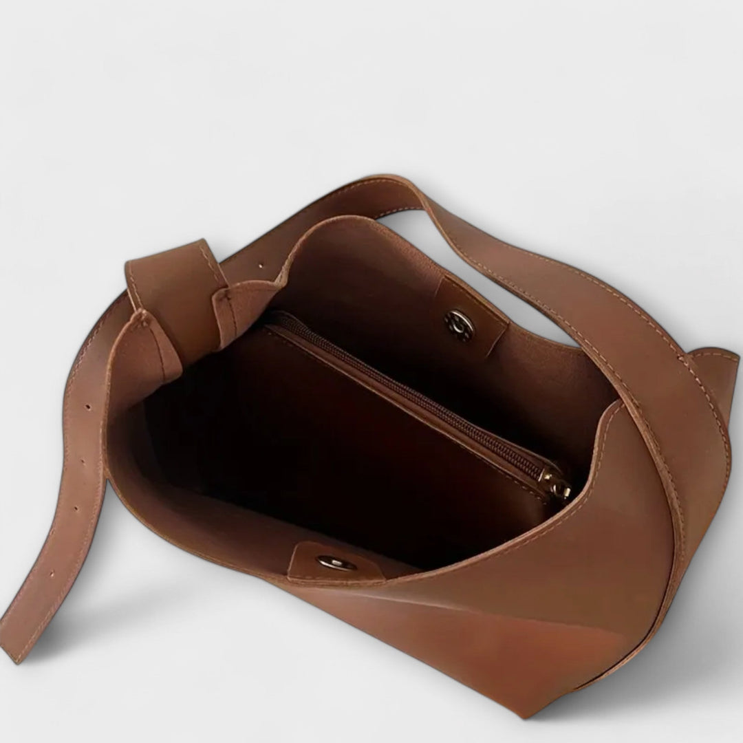 Cécile. – Eleganti Leder-Handtasche