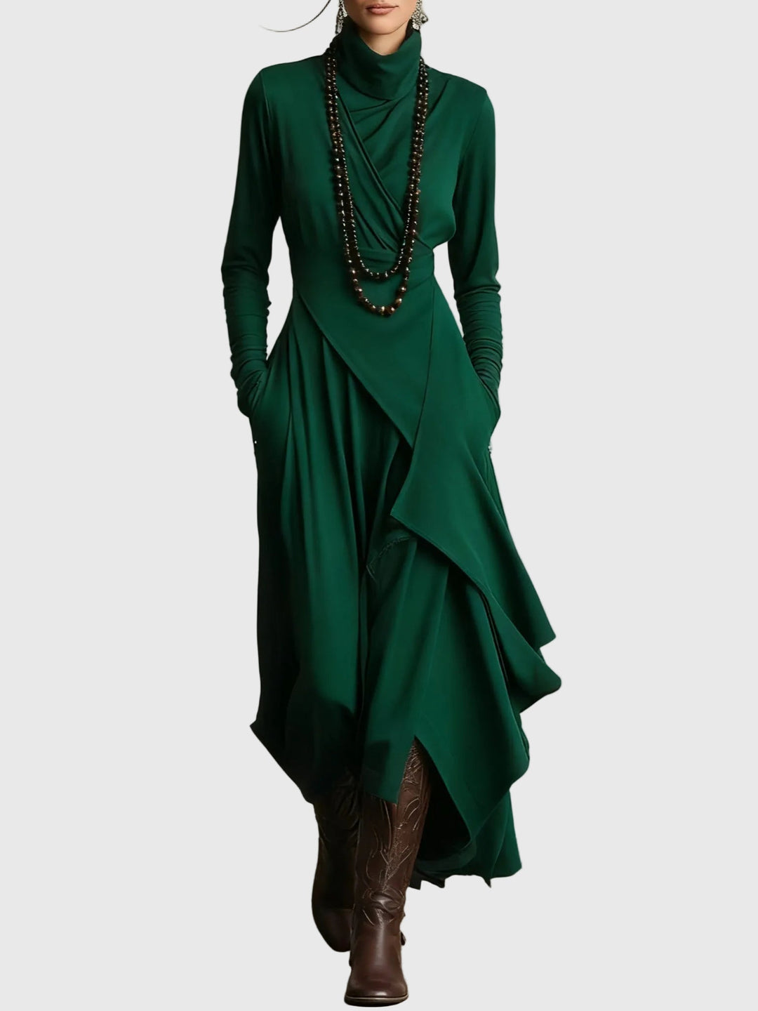 Violett | plissiertes Maxikleid