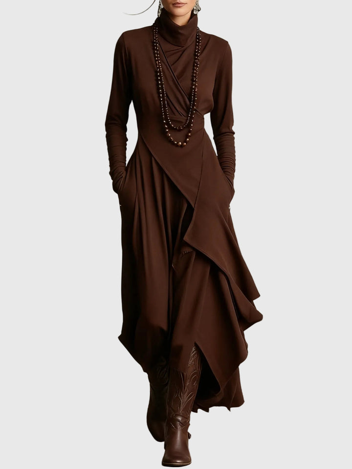 Violett | plissiertes Maxikleid