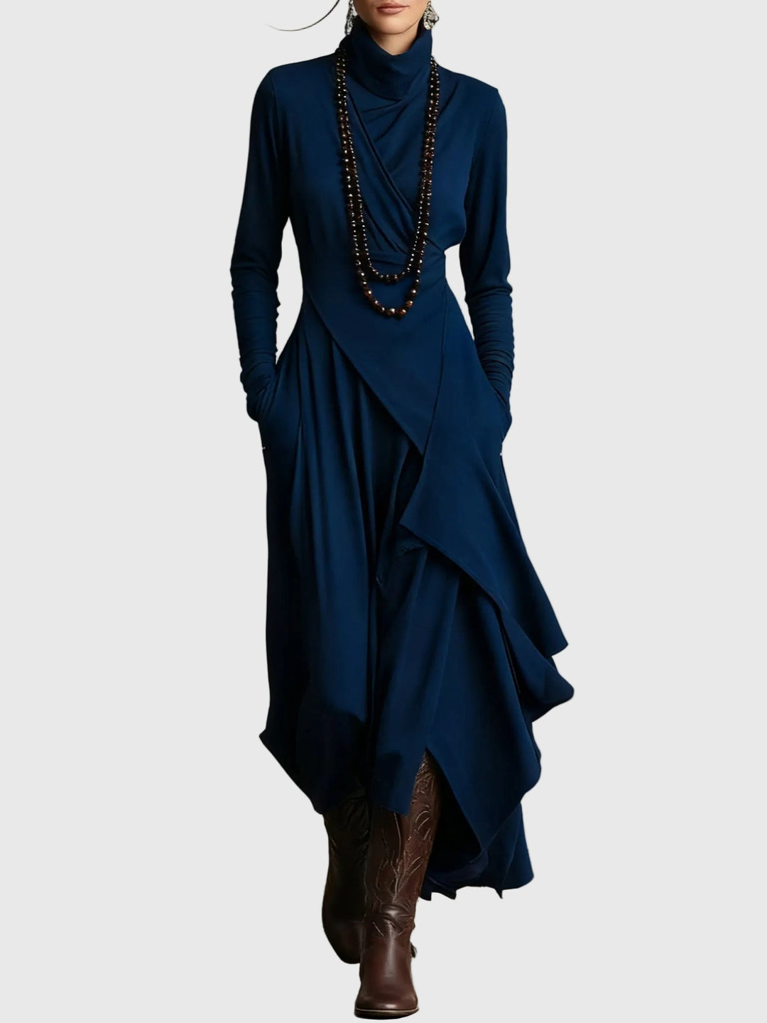 Violett | plissiertes Maxikleid