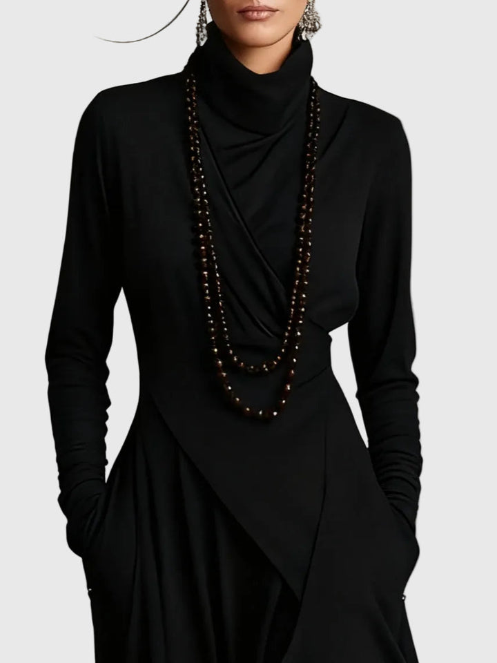 Violett | plissiertes Maxikleid