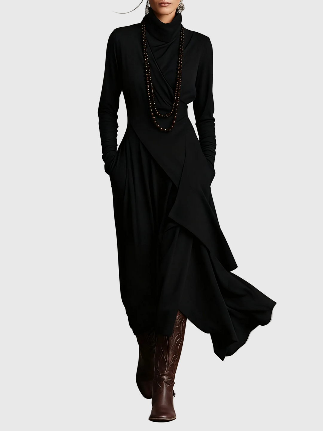 Violett | plissiertes Maxikleid