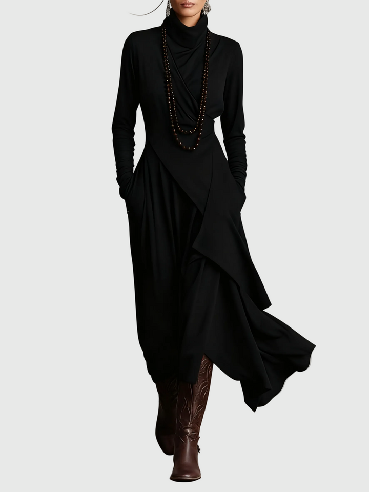 Violett | plissiertes Maxikleid