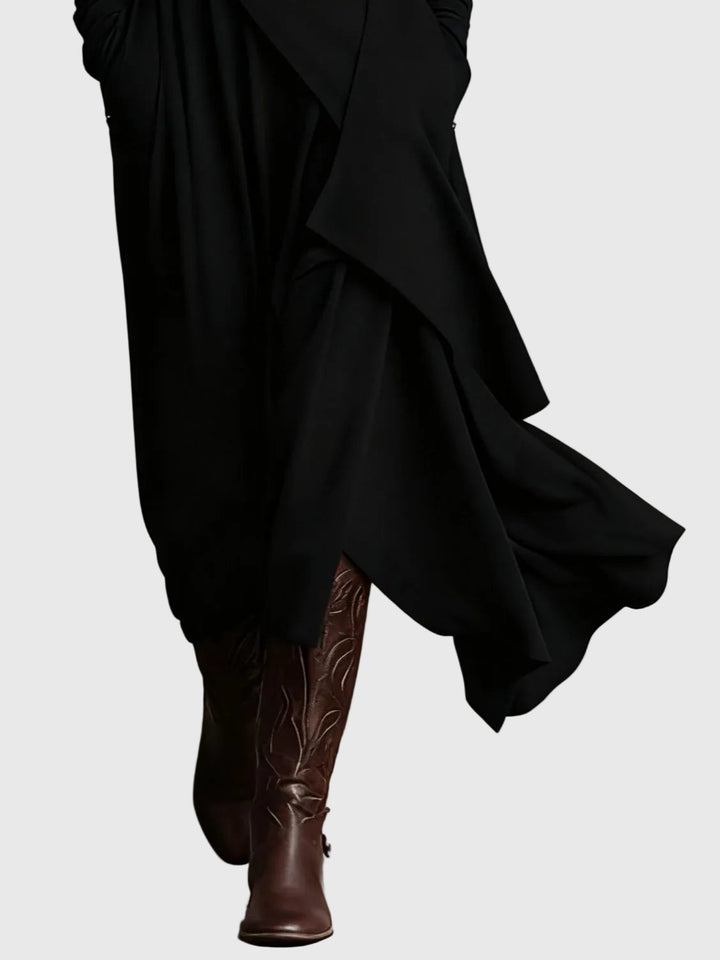Violett | plissiertes Maxikleid