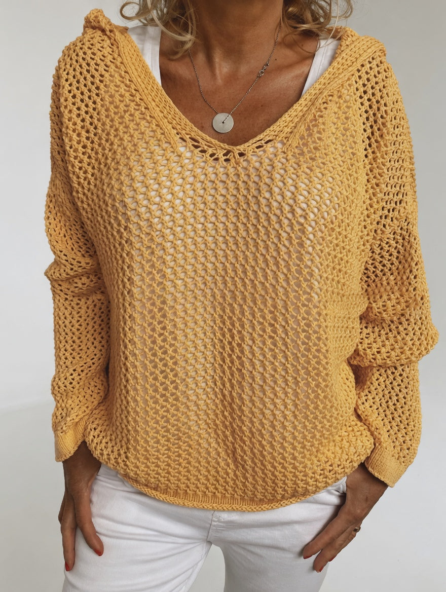 Évarielle™ — Lässige Lochstrick-Pulli mit lockerem Chraagä