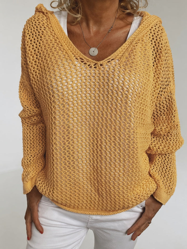 Évarielle™ — Lässige Lochstrick-Pulli mit lockerem Chraagä