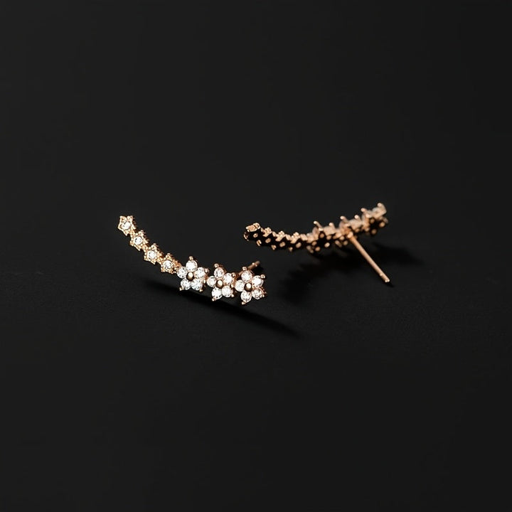 Luxuriösi florali Strass-Ohrhäng