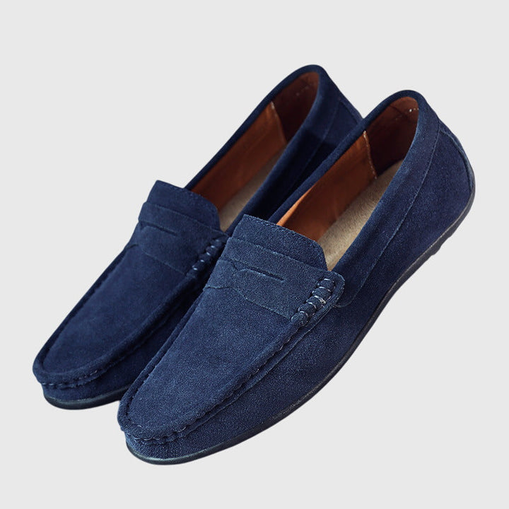 Roswitha – Bordeauxroti Wildleder-Slippers