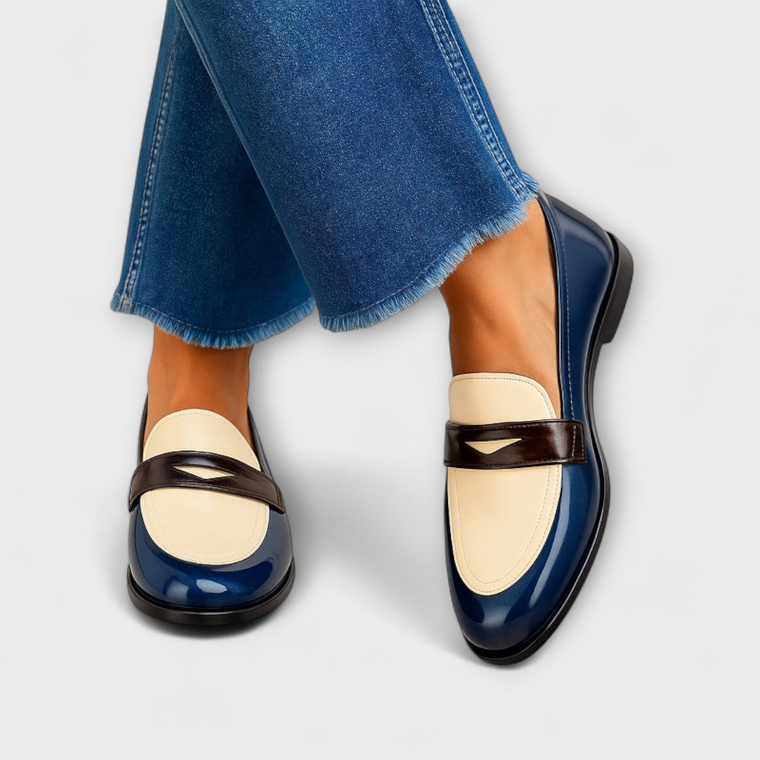Brunhilde – Zweifarbigi Lack-Loafer