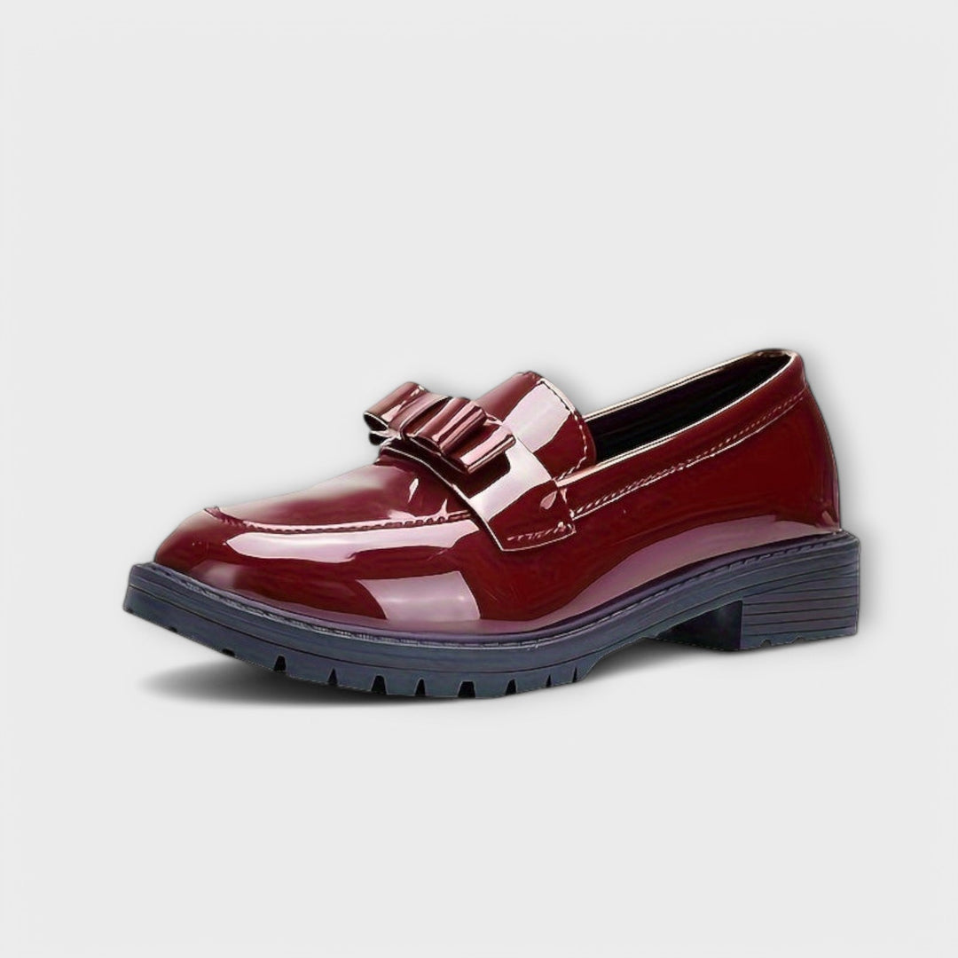 Brunhild – Bordeauxroti Lack-Loafer