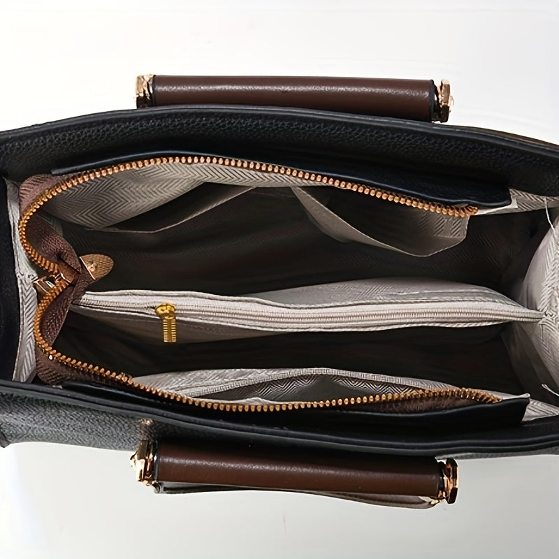 Luna – Elegants 3-teiligs Ledertasche-Set