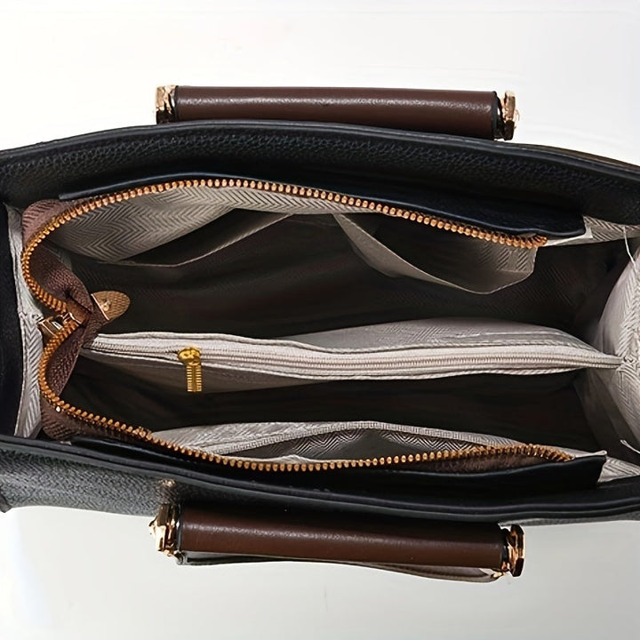 Luna – Elegants 3-teiligs Ledertasche-Set