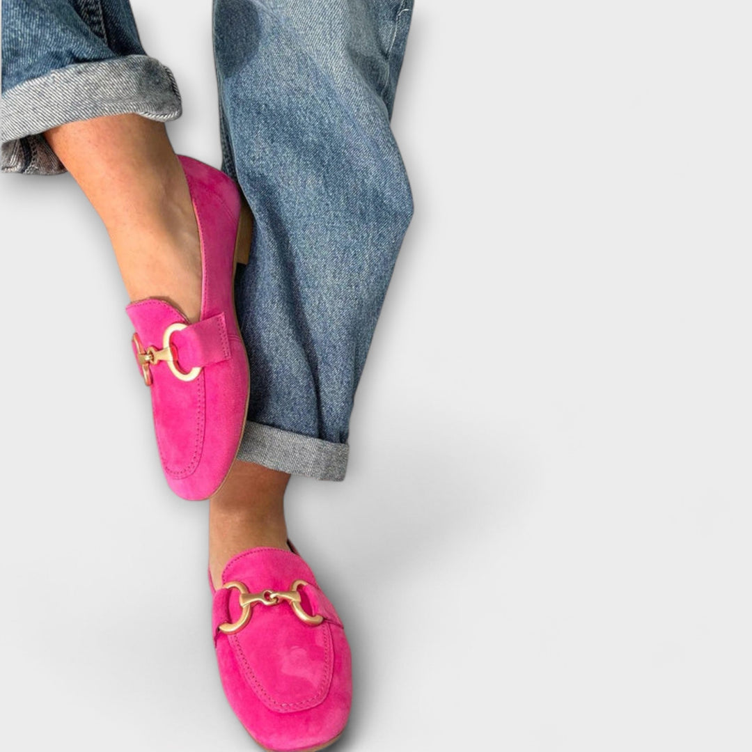 Irmgard – Pinki Wildleder-Slipper