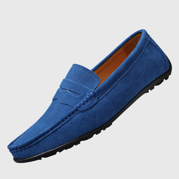 Roswitha – Bordeauxroti Wildleder-Slippers