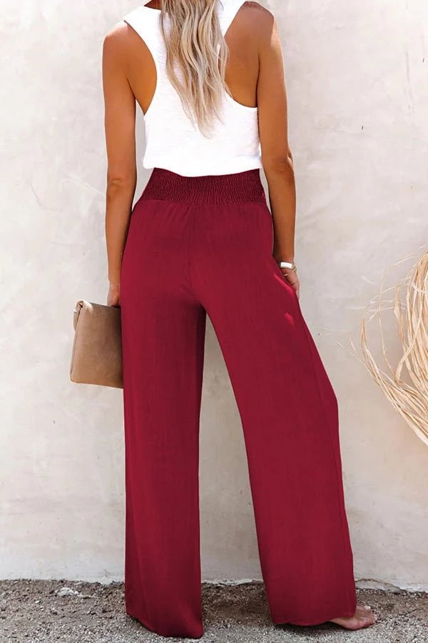 Riana - Hoch taillierte Hose mit lockerer Passform