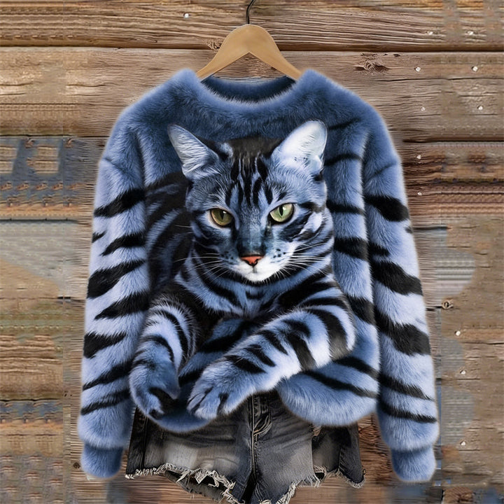 Marie™ | Weicher Pulli mit elegantem Chatzemotiv