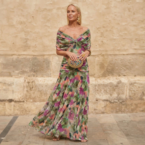 Kelsey | Elegantes buntes Kleid
