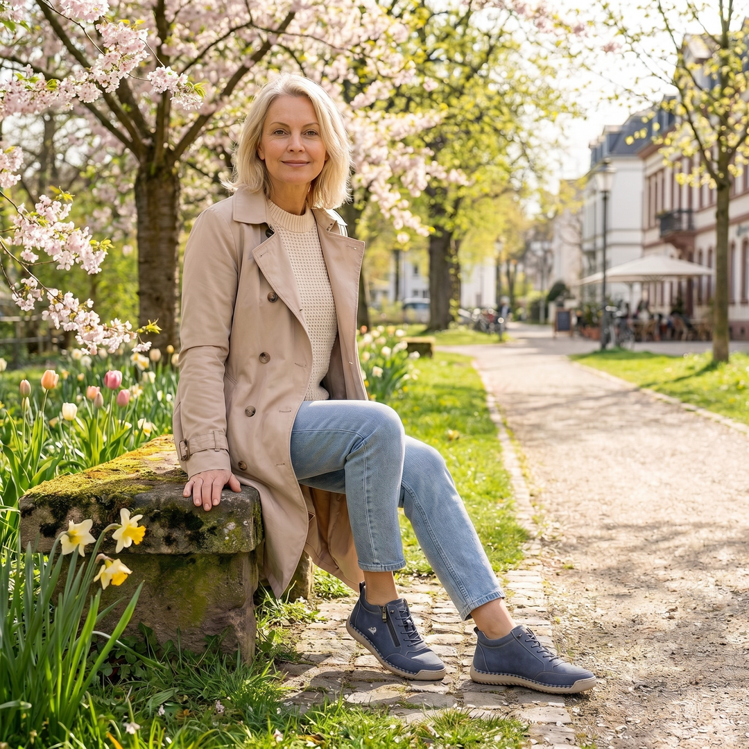 Mila – Bequemi orthopädischi Sneakers + Reissverschluss