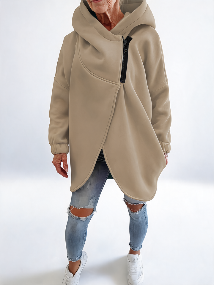 Doriane™ – Chuschlige asymmetrisch gschnitte Zip-Sweatjacke im Urban-Style