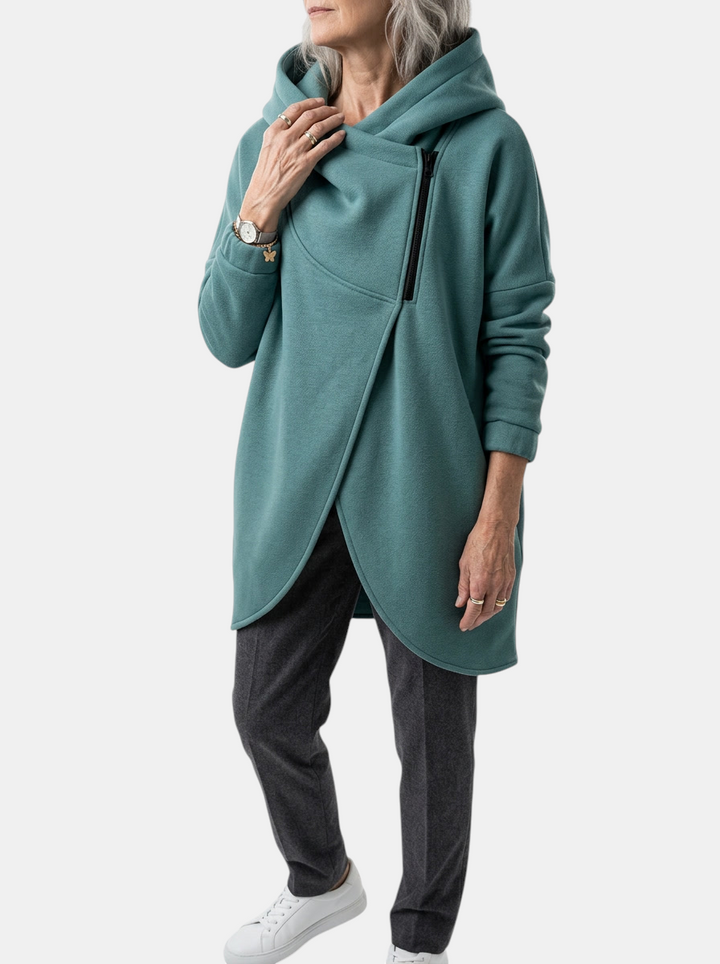 Doriane™ – Chuschlige asymmetrisch gschnitte Zip-Sweatjacke im Urban-Style