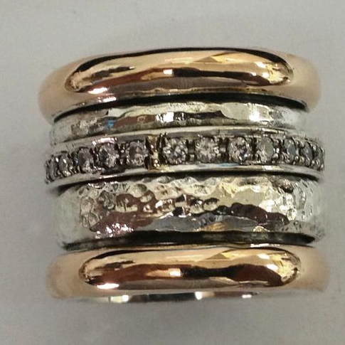 Vintage-Goldring mit dicker Schichtig