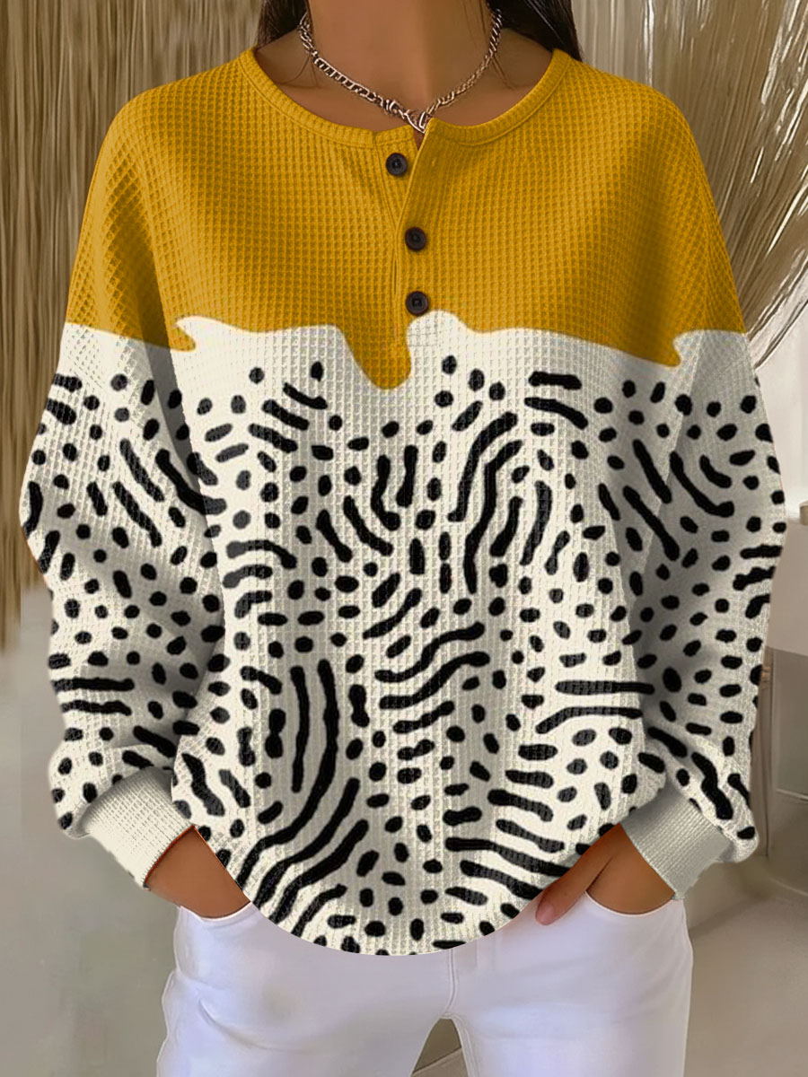 Livie – Senfgälbe Pulli mit Pünktli