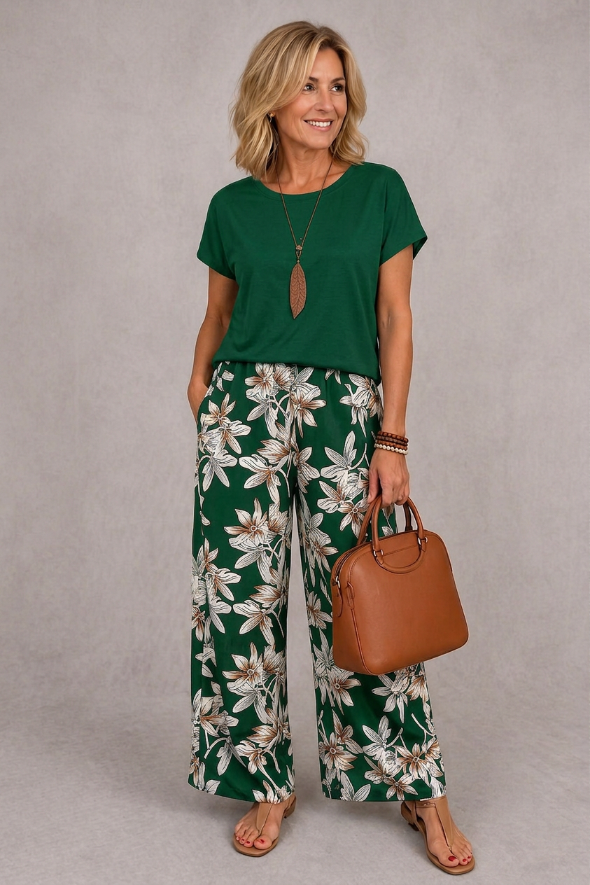 Rosie | Elegants zweiteiligs Set mit Blumenmuster