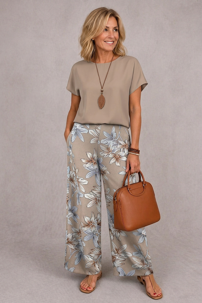 Rosie | Elegants zweiteiligs Set mit Blumenmuster