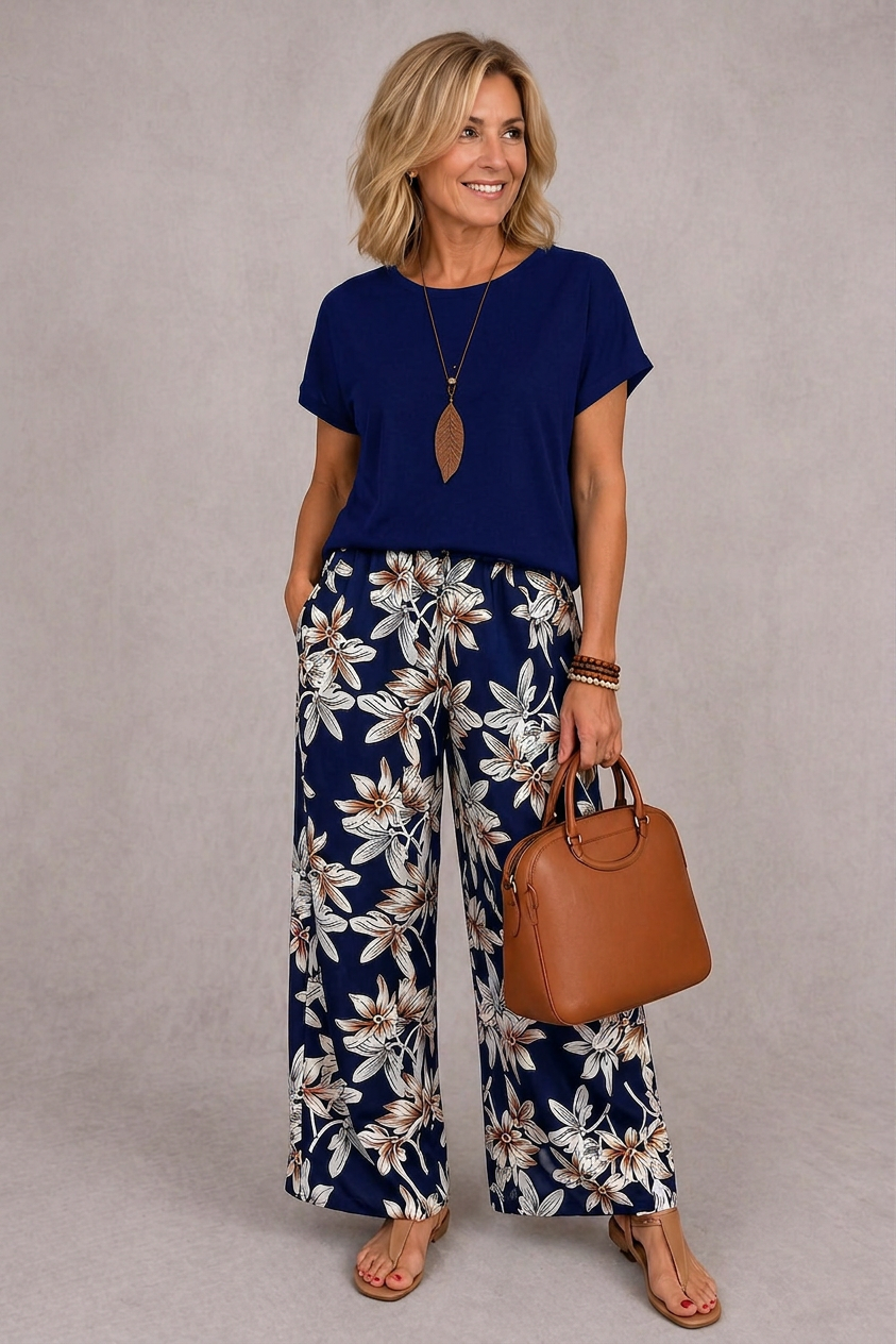 Rosie | Elegants zweiteiligs Set mit Blumenmuster