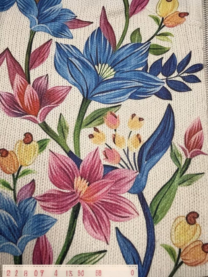 Esperanza | Strick-Cardigan mit botanischem Blumenmuster