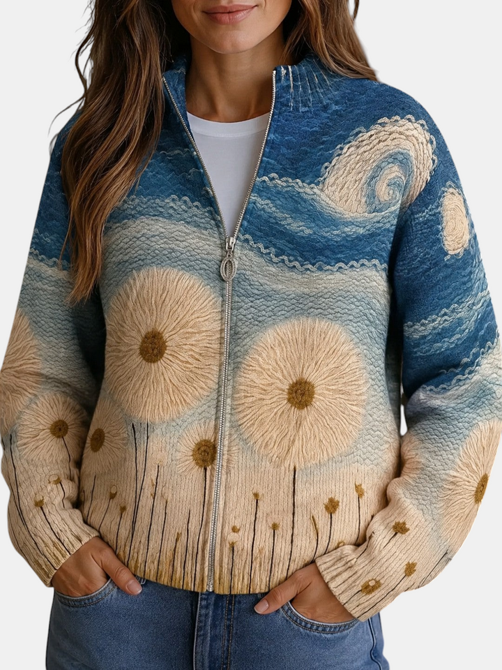 Remedios | Strick-Cardigan mit Löwenzahnmuster