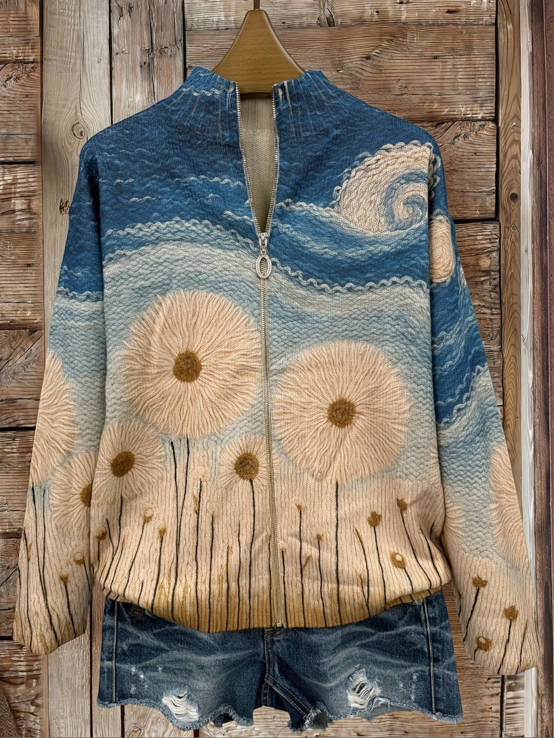 Remedios | Strick-Cardigan mit Löwenzahnmuster