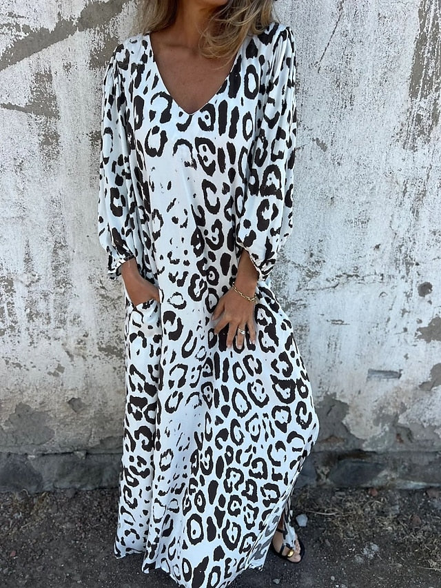 Jessa - Leopard-Print Maxikleid