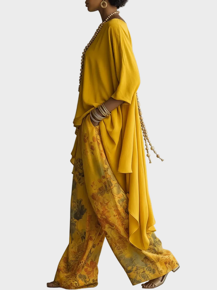 Flor – Elegants chünschtlerischs Set mit Bluememuster