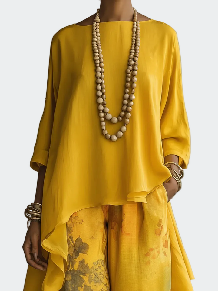 Flor – Elegants chünschtlerischs Set mit Bluememuster